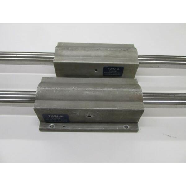2 Thomson Industries TWN-16 Super Pillow Blocks linear bearing + 1" shaft rails #1 image